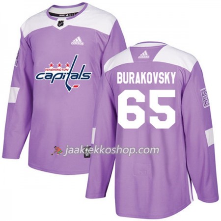 Miehille NHL Washington Capitals Pelipaita Andre Burakovsky 65 Adidas 2017-2018 Violetti Fights Cancer Practice Authentic